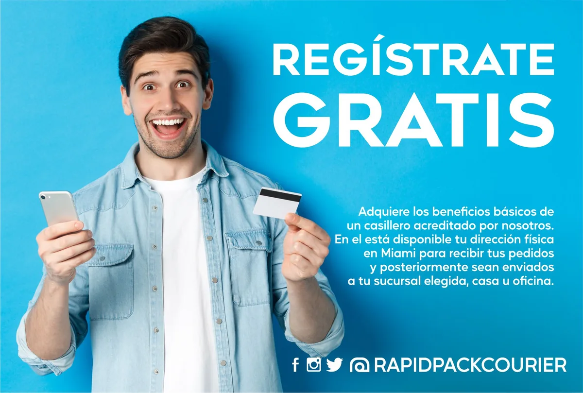 RapidPack Courier: regístrate gratis y obtén tu casillero en Miami